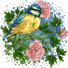 Bunter Vogel