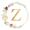 Customizable Monogram Z Floral