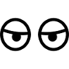 Sassy Annoyed Cartoon Eyes - Digital Drawing