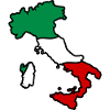 Mappa Tricolore d'Italia - Disegno Digitale