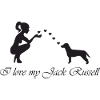 Jack Russell Terrier mit Frau