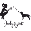 Jack Russell Terrier mit Frau