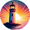 Lighthouse at sunset - Picturesque