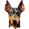 Doberman - Polygon Dog Design