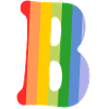 Letter B Rainbow