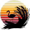 Surfing Flamingo