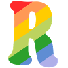 Letter R rainbow