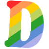 Letter D Rainbow