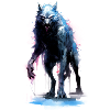 Scary wolf