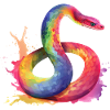 Schlange Rainbow Pride Farben