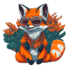 Cooler Fuchs mit Sonnenbrille