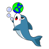 Dolphin Earth Globe