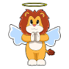 Lion angel wings