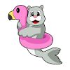 Seal Swim Ring Flamingo