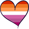Lesbian Pride heart