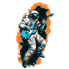 Astronaut with guitar