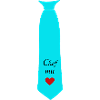 Tie with heart turquoise