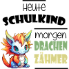 Einschulung Schulkind Drache