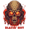 Flaming Hot Fire Skull Skull