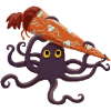 Octopus with school cone