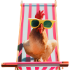 Huhn, Sommer Sonne Ferienzeit