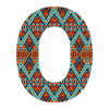 Buchstabe O- Boho-Design, buntes Monogramm