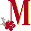 Lettre M avec fleur