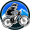 downhill,hügel,mountainbike,rad,radfahrer,graffiti
