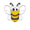 Cute bee wasp bumblebee
