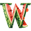 Wassermelonen Buchstabe Melonen