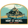 Panorama-Illustration des Mont Saint Michel