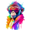 Monkey with sunglasses