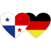 Panama Germany Flag Heart