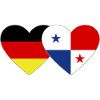 Germany Panama Flag Heart