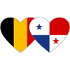 Belgium Panama Flag Heart