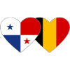 Panama Belgium Flag Heart