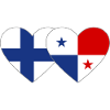 Finland Panama Flag Heart