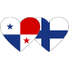 Panama Finland Flag Heart