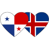 Panama Island Flag Heart