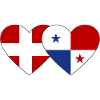 Denmark Panama Flag Heart