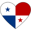 Panama Flag Heart