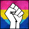 Bisexueller panromantischer Pride Fist Aufkleber