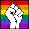 Autocollant Rainbow LGBT Pride Fist