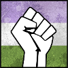 Genderqueer Pride Fist sticker