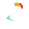 Kite surfing Retro