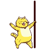 Happy Pole Dance Cat