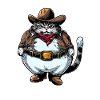 Fat Cowboy Cat