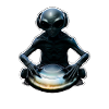 Joueur de handpan extraterrestre