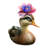 Duck with flower hat