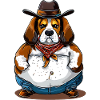 Fat Beagle Cowboy